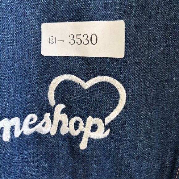 The Creme Shop Denim Jacket Unisex Medium Oscar Jeans Embroidered Blue Cotton - Picture 14 of 14